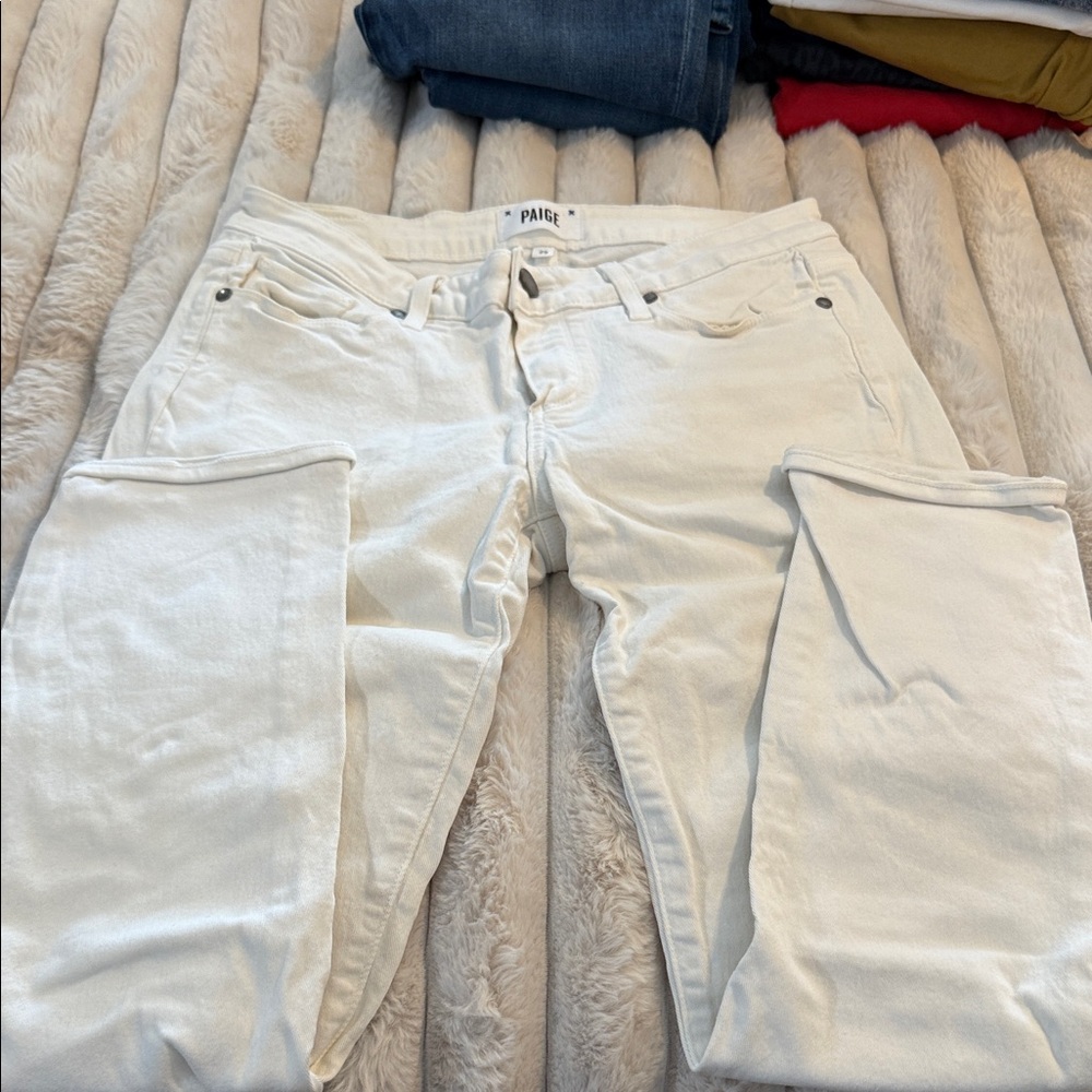 PAIGE Kylie Crop Creamy White Jean